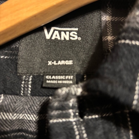 Vans Plaid Black and White Tradewinds Heavy Flannel Shirt Jacket Men’s Size XL - Picture 5 of 8